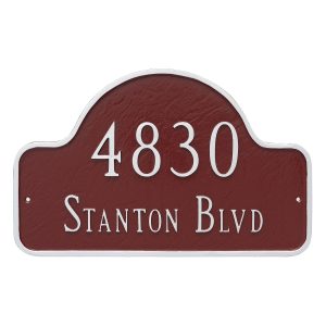 Estate Two Line Lexington Arch Address Sign Plaque