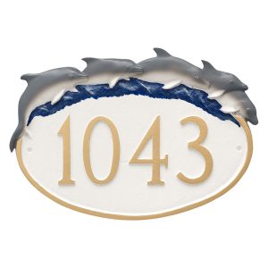 Dolphin Address Sign Plaque