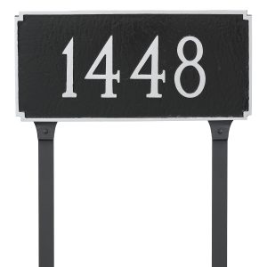 Madison Estate One Line Address Sign Plaque with Lawn Stakes