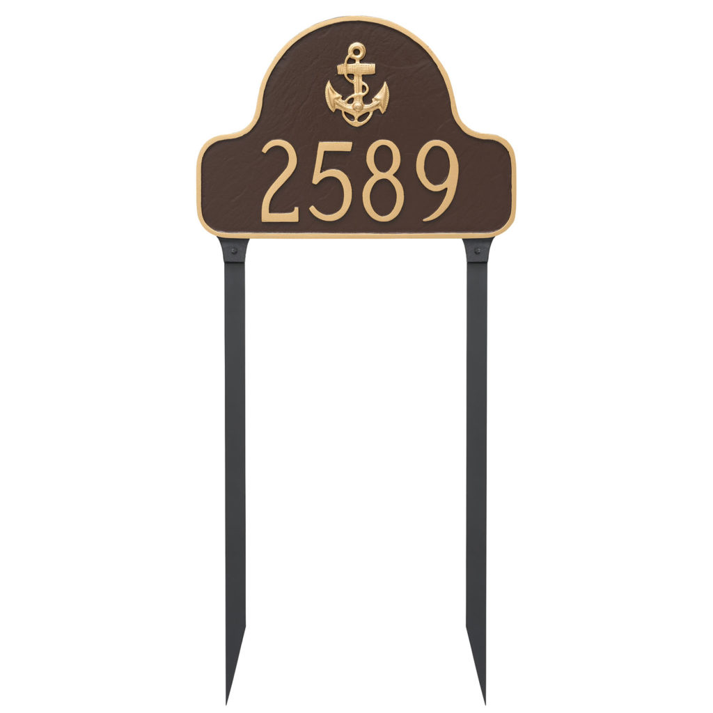 anchor-arch-address-sign-plaque-with-lawn-stakes-montague-metal-products