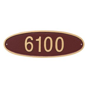 Wilshire Oval Standard Address Sign Plaque