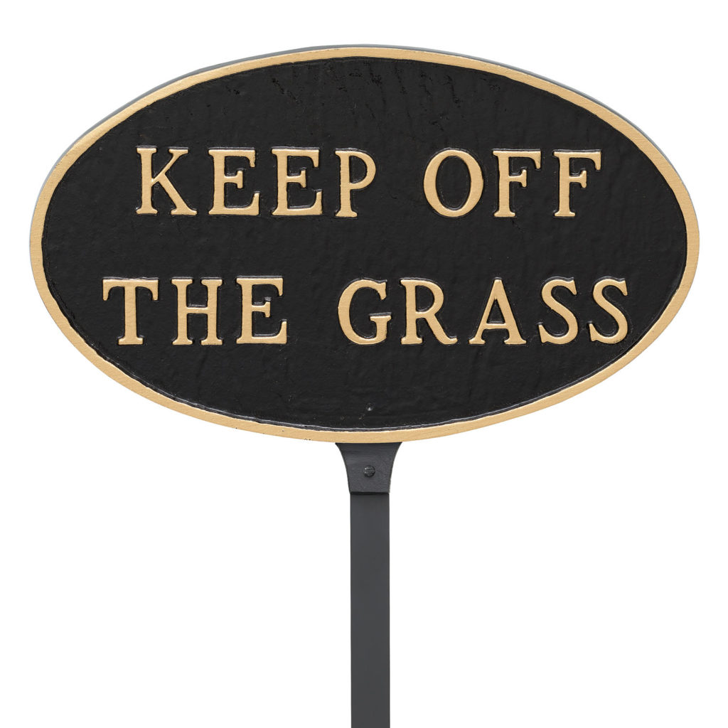 6-x-10-small-oval-keep-off-the-grass-statement-plaque-sign-with-17-5