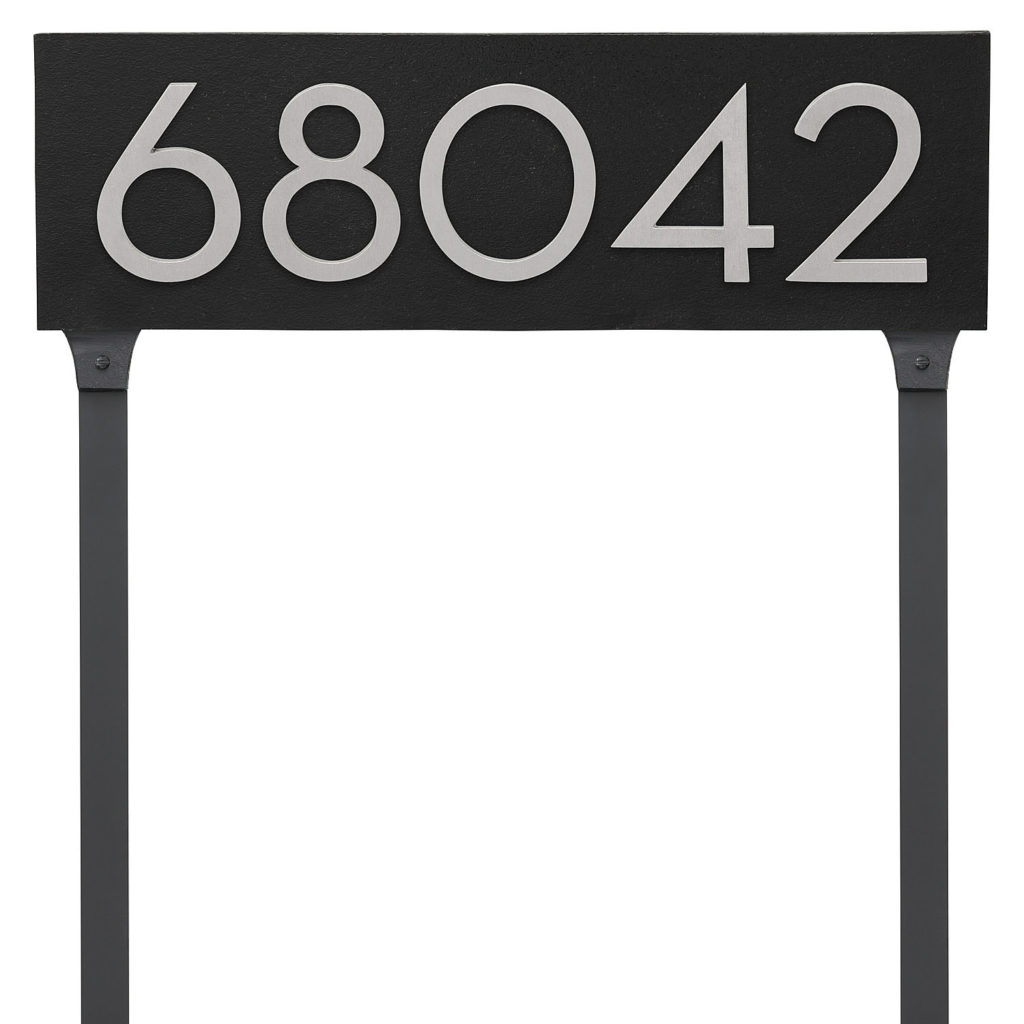 Modern Metal Address Number outlet Yard Stake with Powder Coat, Any Color