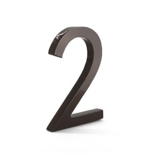 12 Black Aluminum floating or flat Modern House Numbers 0-9