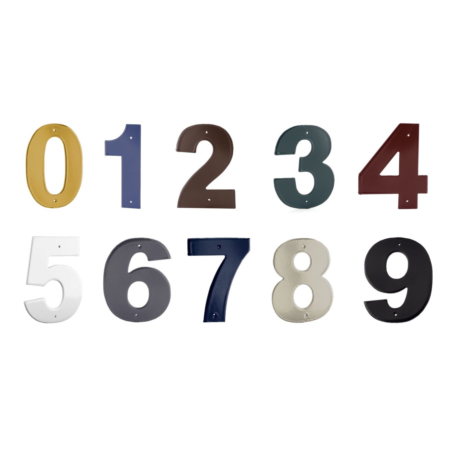 Rust Proof Solid Aluminum Helvetica House Numbers (6 Sizes, 14 Colors ...