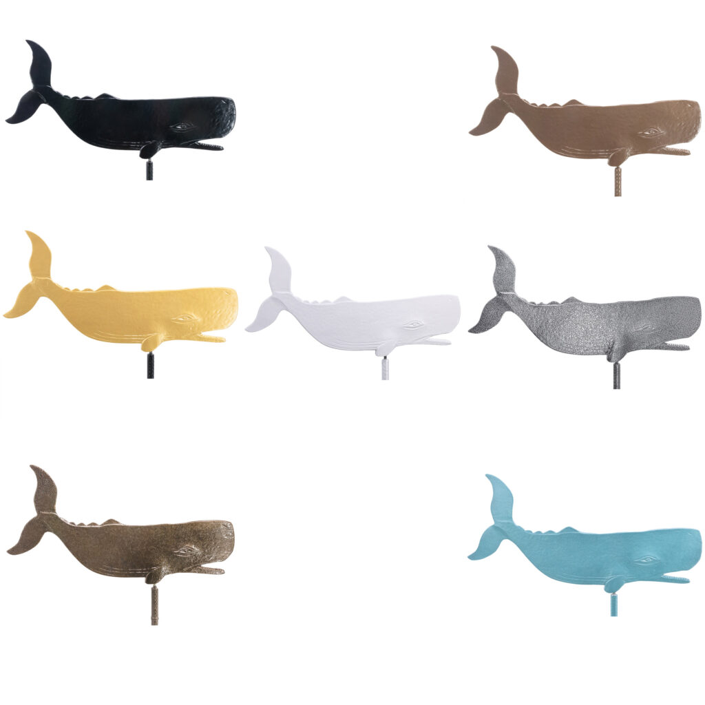 Deluxe Aluminum Whale Weathervane (Color & Mount Options) – Montague ...